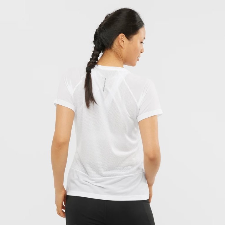 Camiseta Salomon Cross Rebel Curta Sleeve Feminino Branco | PT F15307